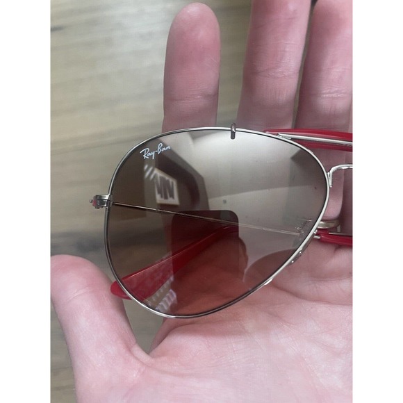 RAY BAN Vintage 2009 3407 58 Outdoorsman Remix Sunglasses Sole Red Bridge Rare main image 4